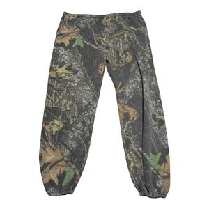 Vintage Jerzees Outdoors Camouflage Mossy Oak Elastic Waist Sweatpants Men's 2XL